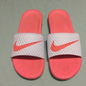 Pink Nike Slides